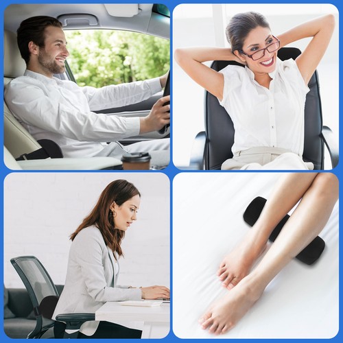 Lumbar Roll Pillow for Lower Back Lumbar Support Pillow Memory Foam Roll·- - Picture 12 of 14