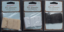 Nortexx Bra Extenders Easy Fit No Sew. Expand Adjuster Hook Eye Clip 3 Colour
