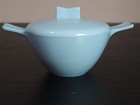 Melamine Melamac BABY BLUE LIDDED SUGAR BOWL Mid Century Modern ATOMIC S-17