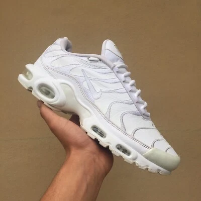 nike tn white leather