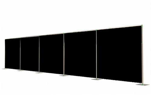 QUICK BACKDROP KIT 10 FT TALL x 10 FT - 50 FT WIDE PIPE WITH DRAPE(BLACK DRAPES) - Picture 27 of 43