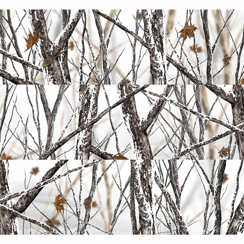 Kit de envoltura de calcomanías de panel Snowstorm camuflado árboles nevados camión 3 paneles mate - 13 pies - Imagen 2 de 2