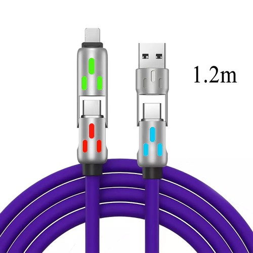 4-in-1 USB C Cable 240W 4FT Fit For Apple Cable Fast Charging 480Mbps Data Sync - Picture 11 of 11