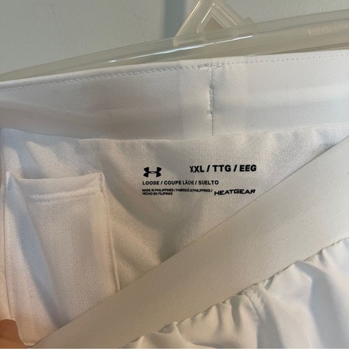 Under Armour NWT White Loose Fit Heatgear Running Shorts Size XXL - Picture 3 of 4