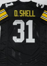 Steelers DONNIE SHELL Signed Custom Replica Black Pittsburgh Jersey AUTO - BAS