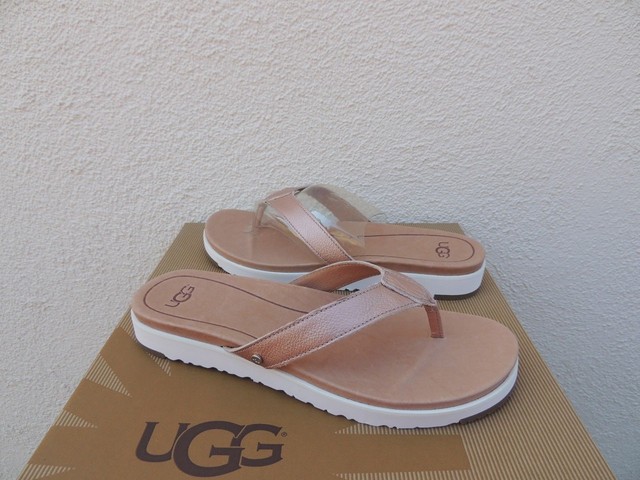 rose gold ugg flip flops