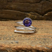 African Amethyst Gemstone 925 Sterling Silver Handmade Ring All Size
