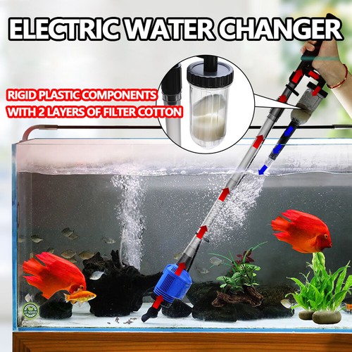 Electric Water Exchanger Cleaner Aquarium Fish Tank Clean Pump Gravel SUNSUNAU - Picture 3 of 12