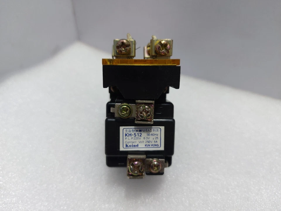 Koino KH-512 Pilot Light Button Lamp 50-60hz P.220v 6.3v Contact Volt 250v 6a - Image 2 of 4