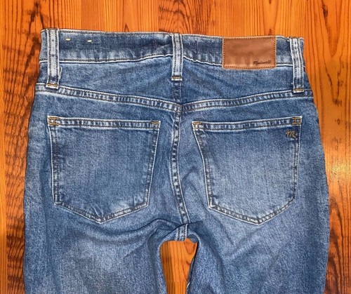 Pantalones de mezclilla MADEWELL 9" tiro alto pierna ajustada talla 24 azul tobillo - Imagen 3 de 5
