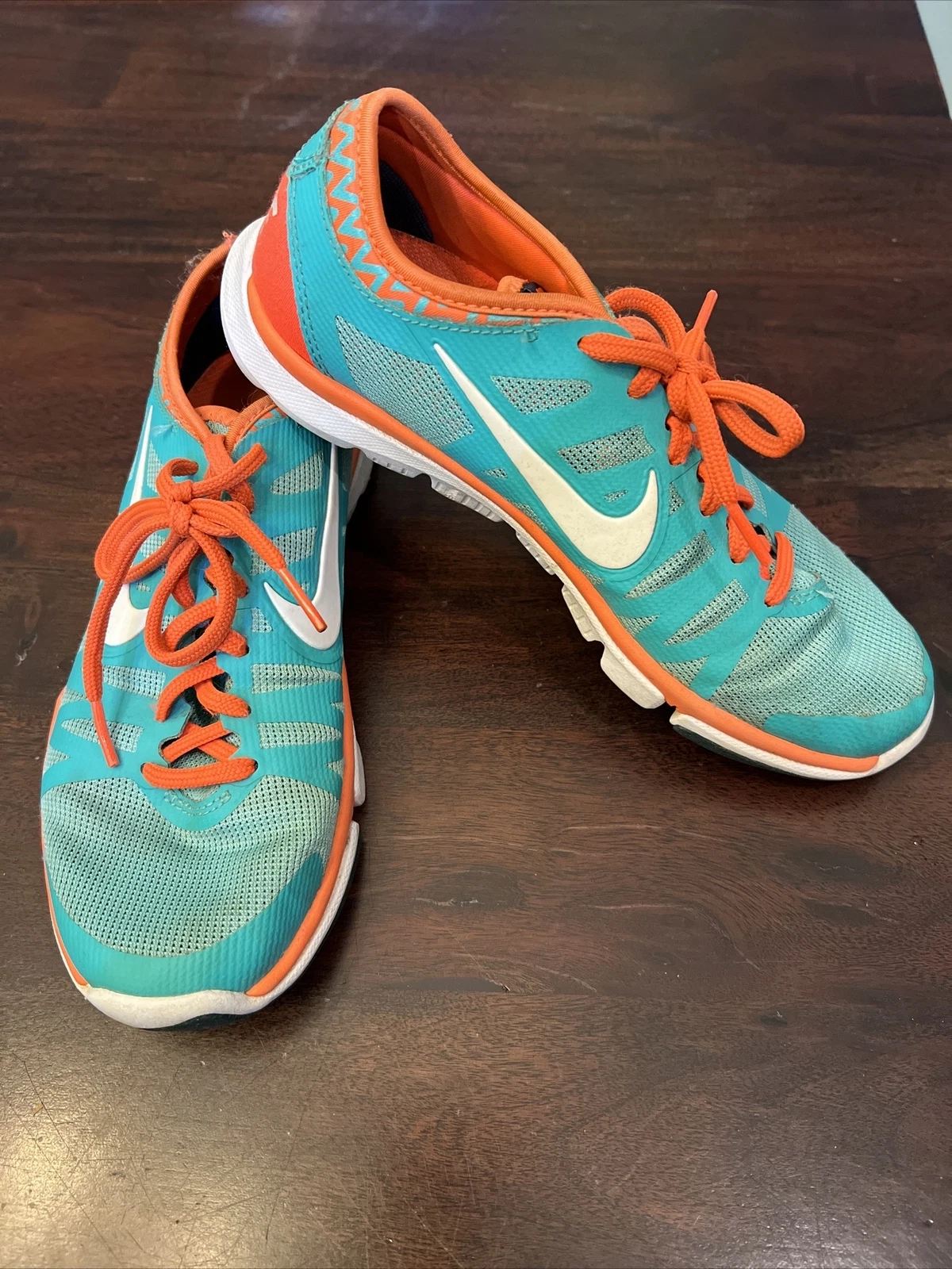 Nike Training Flex Supreme TR3 7 Femmes Vert Orange Chaussures Course Marche
