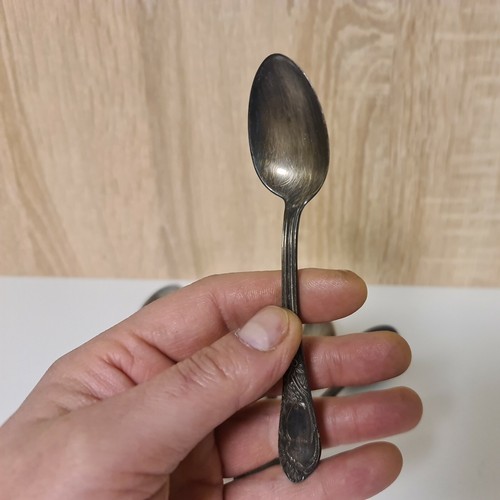 Vintage SET spoons MELCHIOR SILVER PLATED Soviet Russian USSR - Picture 7 of 8