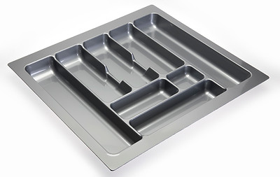 Bandeja de cubiertos Insertos Para Cajones Cocina, Plástico Blanco O
