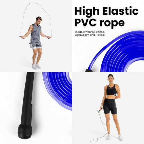 Jumping Rope Skipping Jump Speed Exercise Boxing Gym Fitness Workout Adult - Foto 12 di 16