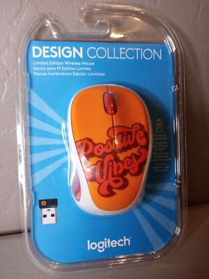 NEW Logitech Design Collection Limited Edition Wireless Mouse (Positive Vibes)