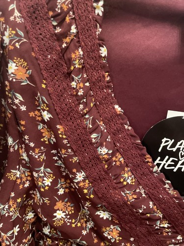Blusa Planet Heart Juniors Estilo Campesino Talla Pequeña Cintura Acanalada Mangas Largas Nueva con Etiquetas - Imagen 5 de 7
