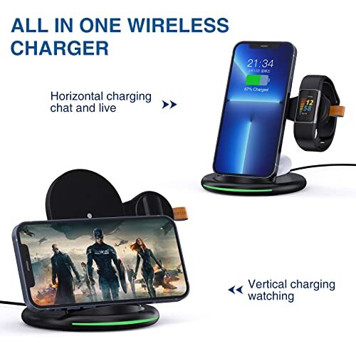 3 in 1 Wireless Charger for Fitbit Charge 6/5/Fitbit Luxe,Wireless Charging S... - Picture 7 of 7