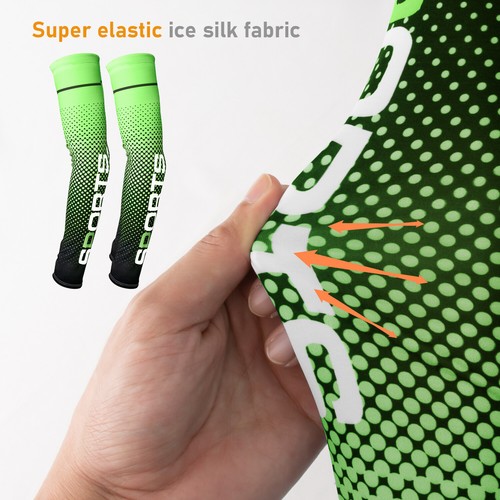 1-3X UV Sun Protection Cooling Compression Sleeves Arm Sleeves Men Women Cycling - Picture 45 of 78