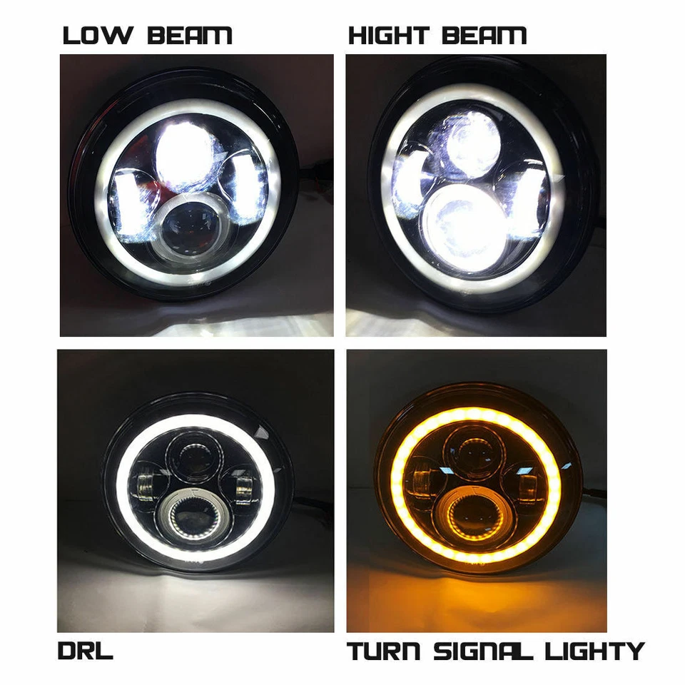 Fit Freightliner Century Class 7'' LED Projector Headlight Hi/Lo & 4'' Fog Light - Image 4 of 4