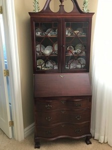 Antique Secretary Desk Hutch With Glass Ebay