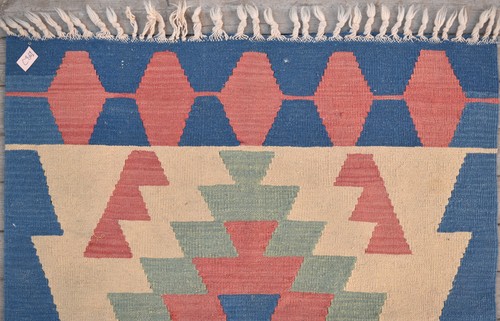 Alfombra turca Kilim 3'x3' tejida a mano Oushak Anatolian Kilim 93x115 cm alfombra de área - Imagen 5 de 8