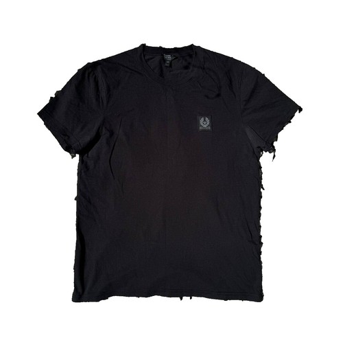 Tシャツ・カットソー BELSTAFF SS25 T-SHIRT CON PATCH LOGO (100055 BLACK) Men's Cotton Jersey Belstaff X Represent Patch T-Shirt in
