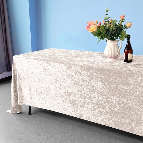 Velvet Table Cover Cloth Crushed Rectangle Tablecloth Event Wedding Party Decor - Picture 24 of 96