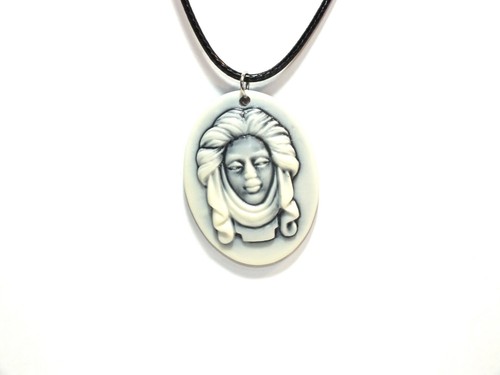 Haunted Mansion Madame Leota Black Cord Necklace Tombstone Bust - Picture 16 of 24
