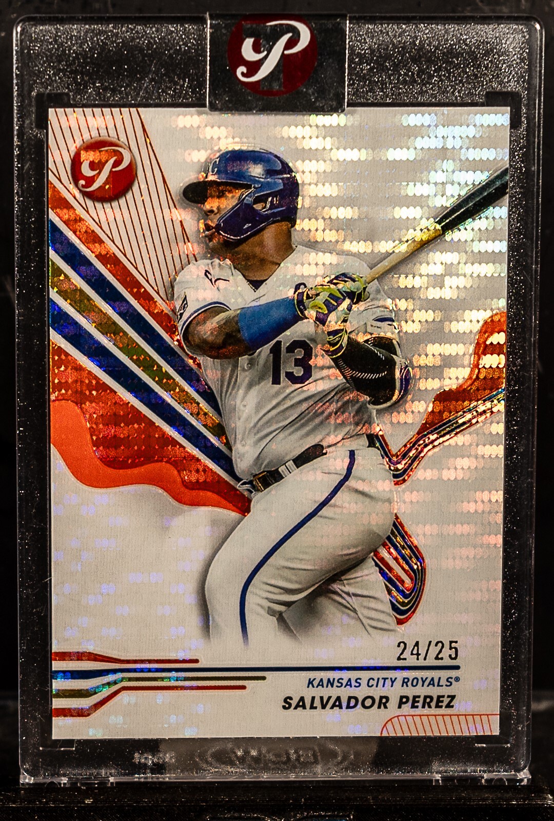 Salvador Perez 2024 Topps Pristine Encased Pristine Orange Refractor 24/25