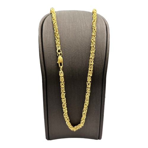 18ct 18K Yellow Gold Italian Byzantine Chain Necklace 29.36 Grams 57cm. New - Picture 3 of 8