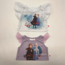 Build a Bear Disney Frozen Elsa Ana Shirt Top Lot Purple White Teddy Clothes Set