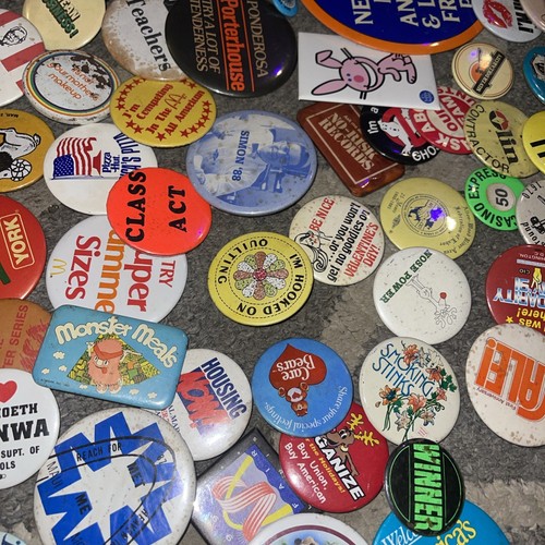 Konvolut 275+ Vintage Buttons & Pins Pinback Politik, Militär, Werbung, - Bild 5 von 22