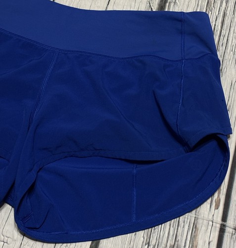 Lululemon Speed Up hoch geschnittene gefütterte Shorts 2,5” royalblau Damengröße 4 - Bild 3 von 16