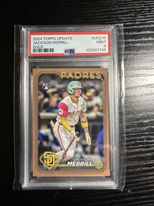 2024 Topps Update Jackson Merrill Gold /2024 #US210 Rookie RC PSA 9 Mint