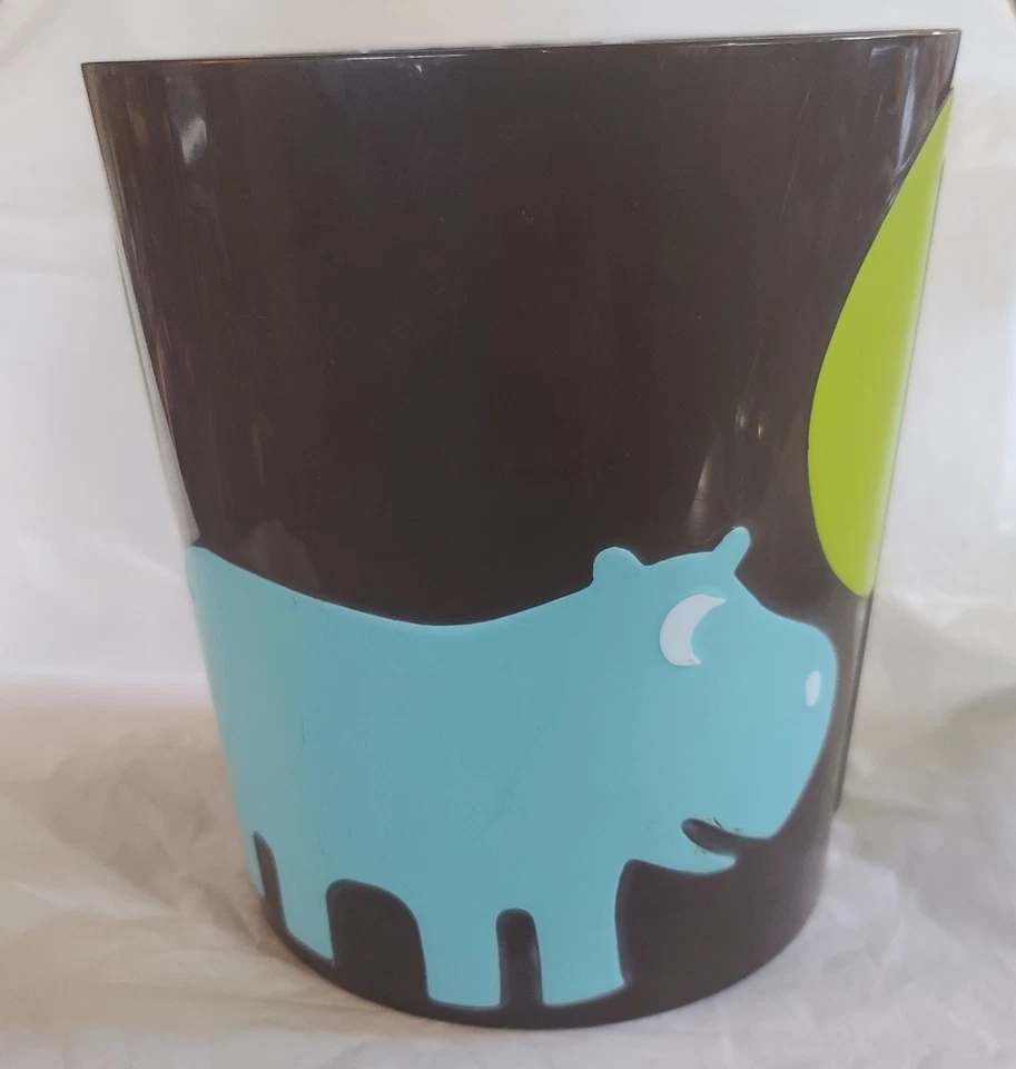 Circo Animales Safari Marrón Cortina de Ducha y Bote de Basura Set Niños León Mono Foto 3 de 4