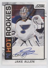 2012-13 Score Hot Rookies Signatures Jake Allen #544 Auto 0c6