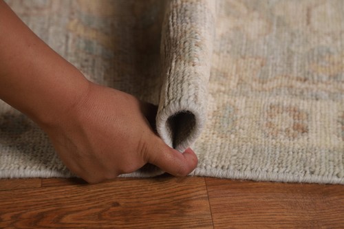 Handgefertigter Oushak Türkischer Teppich 9x12 Fuß Übergang Wollteppich Gemüsefarbe Teppich - Bild 18 von 20