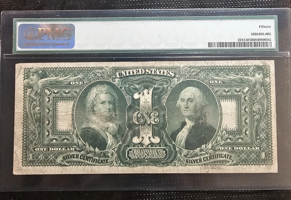 1896 $1 Silver Certificate Educational PMG15 Choice Fine Comment Free Eye Appeal - Image 2 of 2