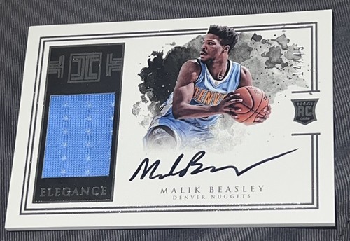 2016-17 IMPECCABLE MALIK BEASLEY RPA ROOKIE PATCH SILVER AUTO RC #150 #D /49! - Picture 2 of 3