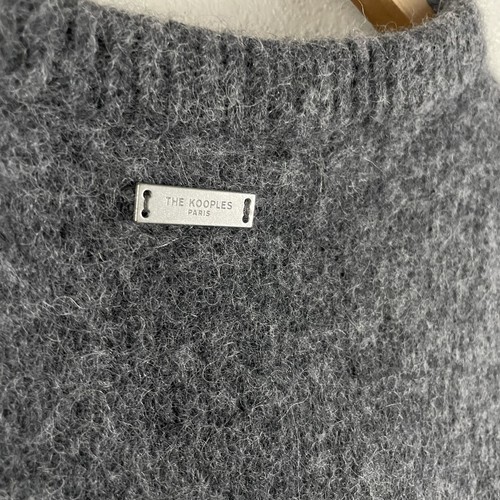 The Kooples Womens 2 (M) Gray Shoulder Gather Yak Alpaca Blend - Picture 6 of 6