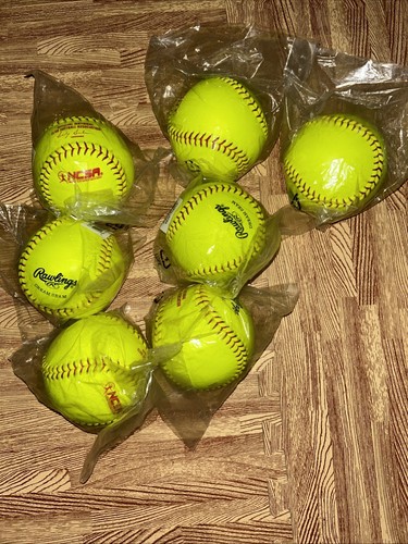 Menge 7 Softball NCSARawlings Dream Seam Neon Gelb C12RYL-NCSA Softball Neu