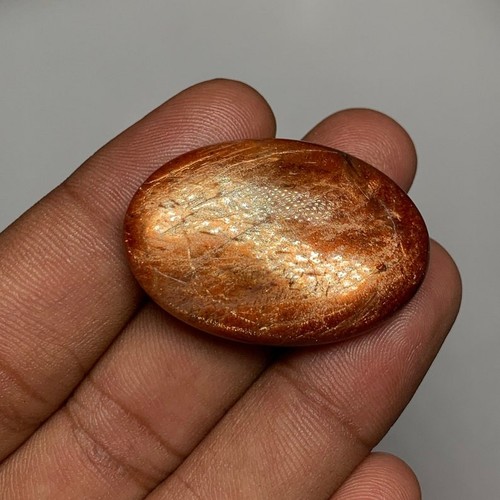 Pietra solare lucida naturale liscia lucida pietra preziosa cabochon forma ovale 24x35 mm - Foto 17 di 20