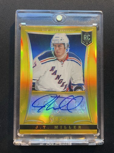 2013-14 Panini Select J.T. Miller Auto RC Gold /10 Prizm Rookie 282 Ranger 10/10 - Picture 1 of 5
