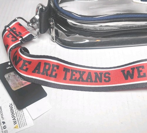 NFL Houston Texans Stadium Clear Crossbody Bag Security Stadium NWT - Picture 5 of 5