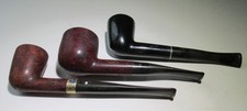 Vintage imported briar smoking pipes estate lot of 3