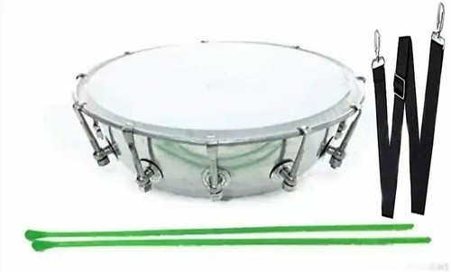 Steel Dhol Tasha Drum with Belt and Stick 12 inch - Bild 2 von 3