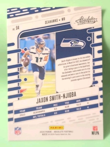 2024 Panini Absolute - Jaxon Smith-Njigba #94 Blue - Seattle Seahawks  - Picture 2 of 2