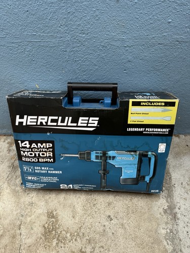 Martillo giratorio Hercules 14 Amp 1-7/8" SDS Max velocidad variable He35 - Imagen 1 de 2