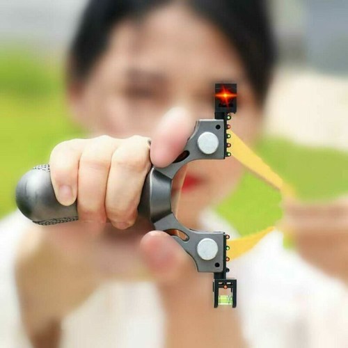 Hunt Professional Catapult Laser Slingshot With Rubber Aim Point Target Hiking H - Picture 15 of 15