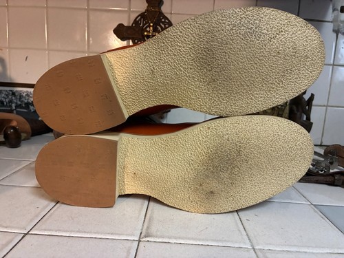 Tony Lama MADE IN USA COGNAC Leather Cowboy TRUCKER RANCH HAND WORK Boots 13 B - Picture 16 of 16
